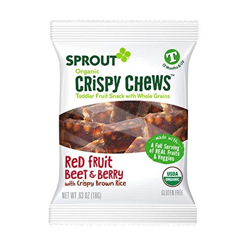 Sprout Organic Baby Food Toddler Snacks Crispy Chews, Red Fruit
