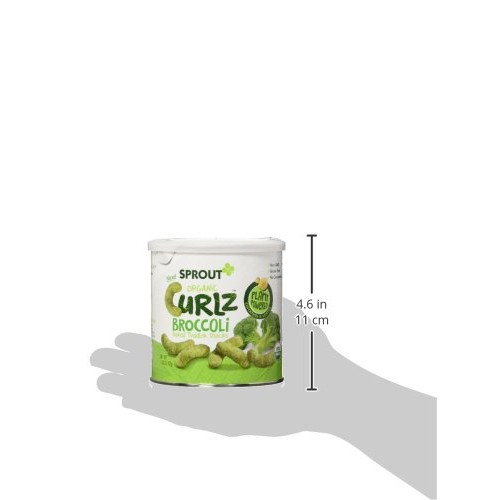 Sprout Organic Curlz Toddler Snacks, Broccoli, 1.48 Ounce Canist
