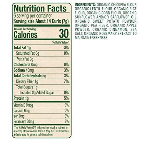 Sprout Organic Curlz Toddler Snacks, Sweet Potato &Amp; Cinnamon, 1.