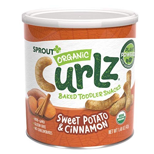 Sprout Organic Curlz Toddler Snacks, Sweet Potato &Amp; Cinnamon, 1.