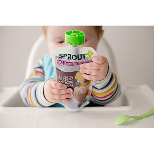 Sprout Organic Stage 2 Baby Food Pouches, Blueberry Banana Oatme