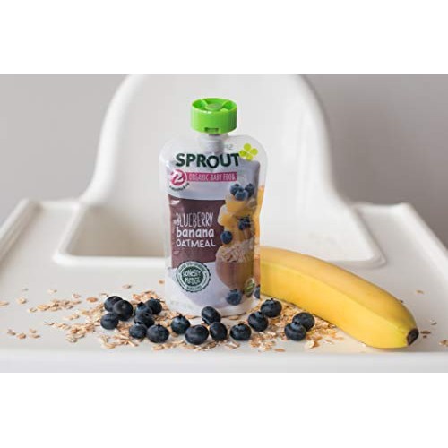 Sprout Organic Stage 2 Baby Food Pouches, Blueberry Banana Oatme