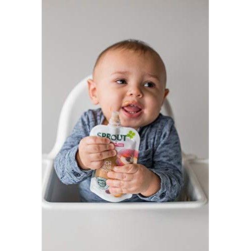 Sprout Organic Stage 2 Baby Food Pouches, Peach Banana Quinoa Ra