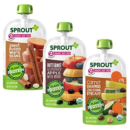 Sprout Organic Stage 2 Plant Protein Variety Pack, Sweet Potato