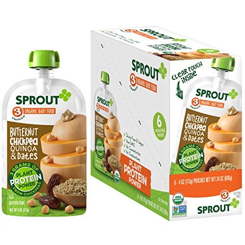 Sprout Organic Stage 3 Baby Food Pouches With Plant Powered Prot