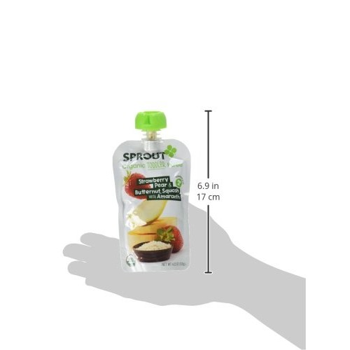 Sprout Organic Toddler Puree Pouches, Strawberry Pear Butternut