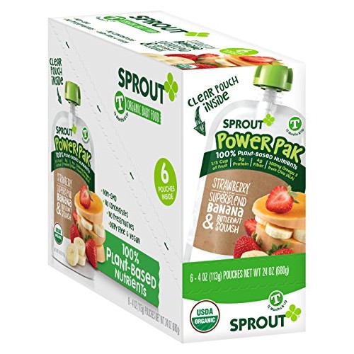 Sprout Organic Toddler Puree Pouches, Strawberry Pear Butternut