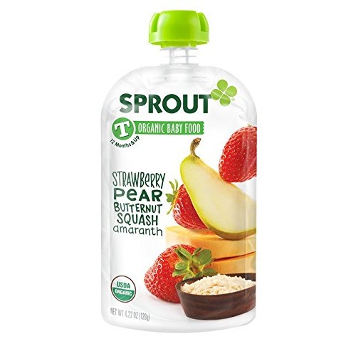 Sprout Organic Toddler Puree Pouches, Strawberry Pear Butternut