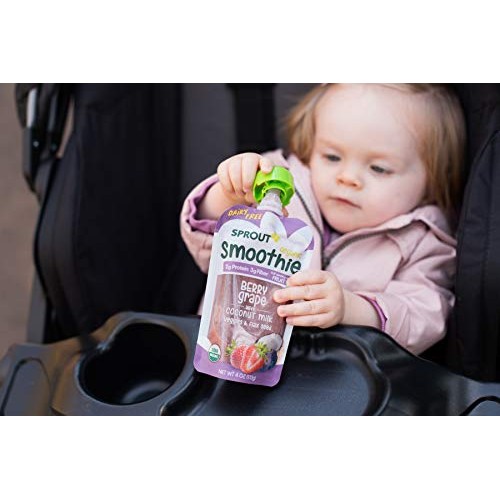 Sprout Organic Toddler Smoothie, Dairy Free Berry Grape, 4 Ounce
