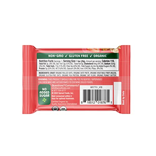 Sprout Organics, PB & Yayz Toddler Snack Bars, Peanut Butter & S...