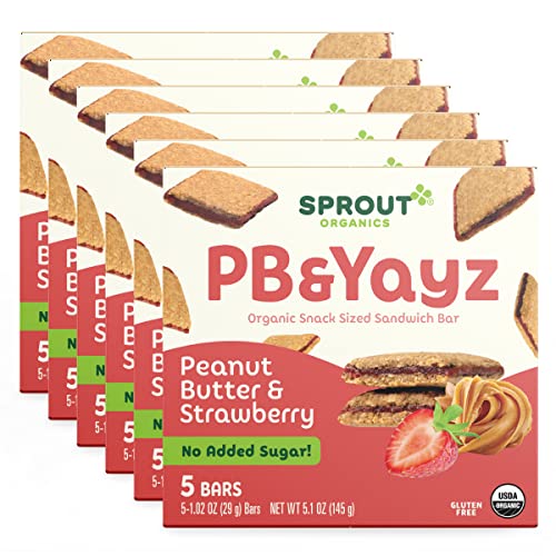 Sprout Organics, PB & Yayz Toddler Snack Bars, Peanut Butter & S...