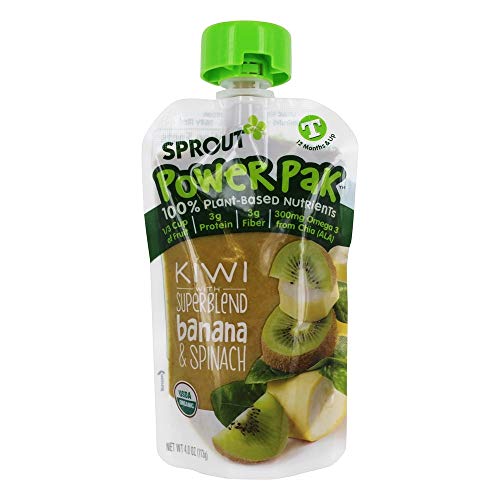 Sprout - Power Pak Organic Toddler Puree 12 Months Kiwi With Sup