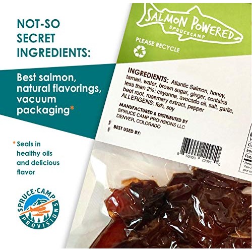 Salmon Jerky Variety 2-Pack, Hot Smoked Honey Jerky &Amp; Teriyaki