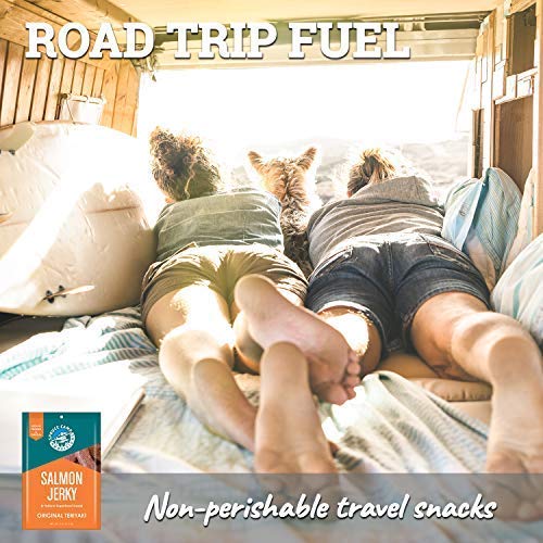 Salmon Jerky Variety 2-Pack, Hot Smoked Honey Jerky &Amp; Teriyaki