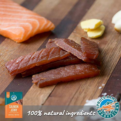 Salmon Jerky Variety 2-Pack, Hot Smoked Honey Jerky &Amp; Teriyaki
