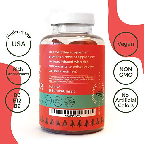 Apple Cider Vinegar Gummies - 60 Day Supply, 500Mg Acv, Made In