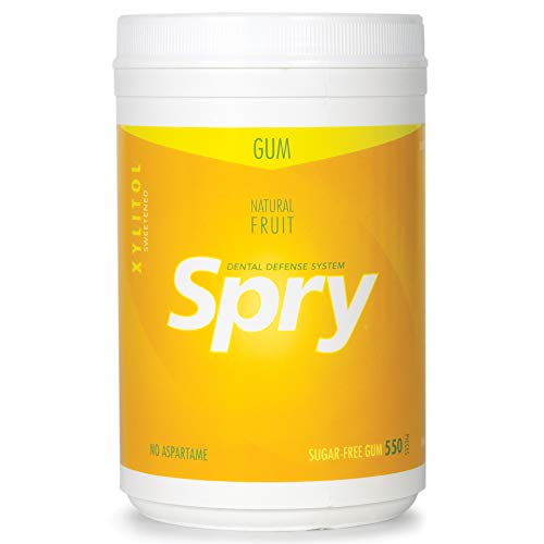 Spry Natural Fresh Fruit Gum, Natural Xylitol Chewing Gum, 550 C