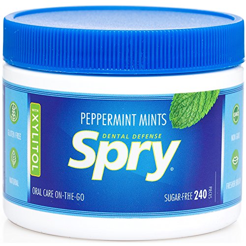 Spry Natural Peppermint Xylitol Mints, 240 Count Pack Of 1