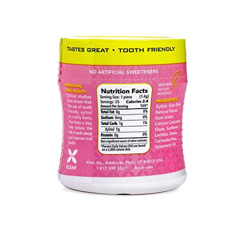 Spry Xylitol Gum, Stronger Longer Bubble Gum, 55Ct