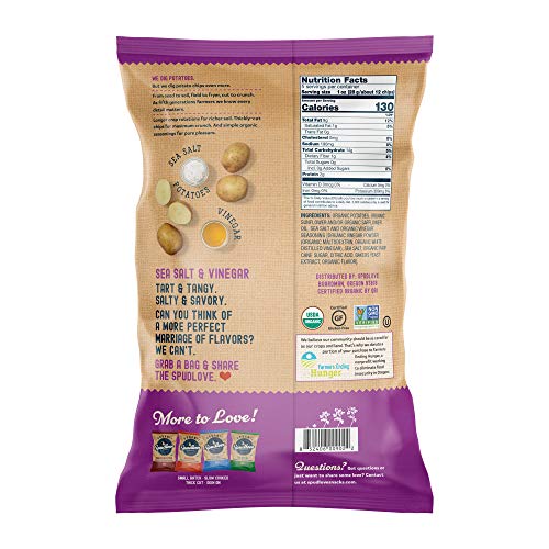 Spudlove Organic Thick-Cut Crunchy Potato Chips | Sea Salt | 5 O