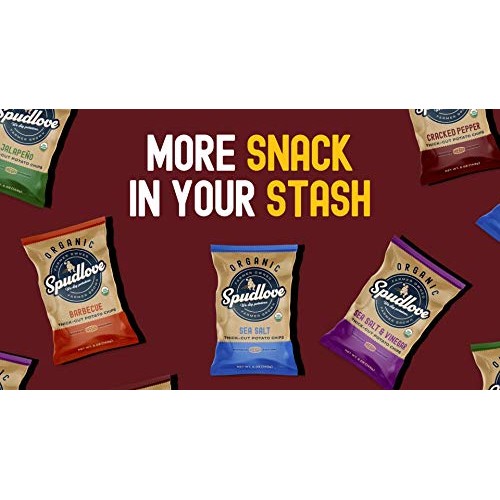 Spudlove Organic Thick-Cut Crunchy Potato Chips | Sea Salt | 5 O