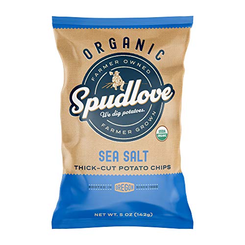 Spudlove Organic Thick-Cut Crunchy Potato Chips | Sea Salt | 5 O