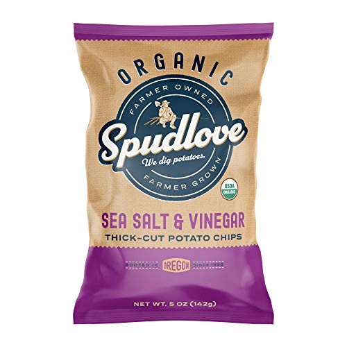 SpudLove Organic Potato Chips, Kettle-Style Thick-Cut, Sea Salt ...