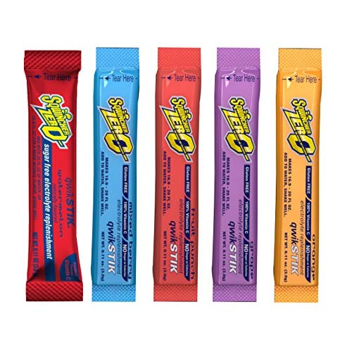 Sqwincher Zero Assorted Popular Flavors Qwik Stik Case Of 500