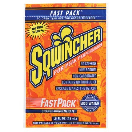 Sqwincher 015304-Or .6 Ounce Fast Pack Liquid Concentrate Packet