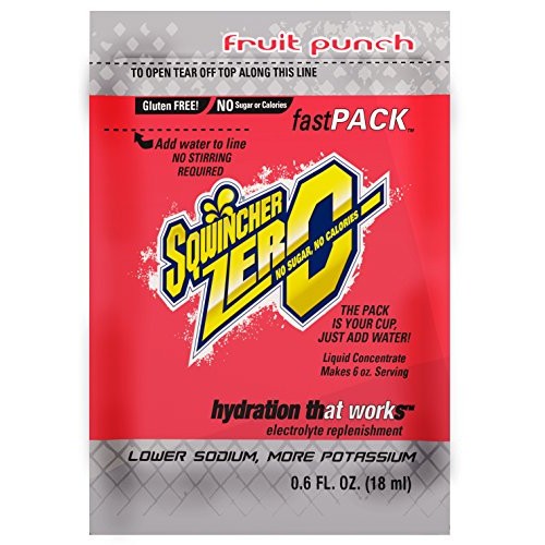 Sqwincher Fast Pack, Fruit Punch, .6 Oz 4 Packs Of 50