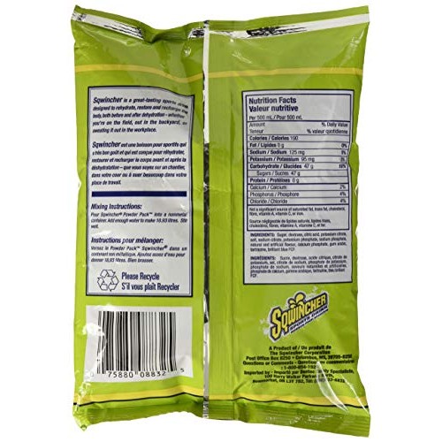 Sqwincher Powder Pack, Lemon Lime Flavor Electrolyte Drink Conce