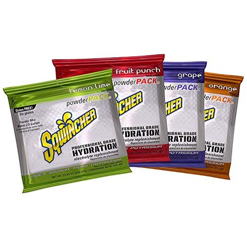 Sqwincher Powder Pack, Variety Pack, 23.83 Oz Packet Pack Of 4