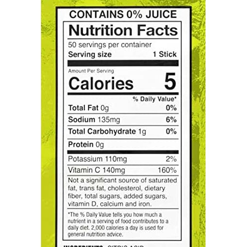 Sqwincher Zero Qwik Stik Sugar Free, Lemon Lime, .11 0Z Pack Of
