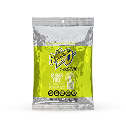 Sqwincher Zero Qwik Stik Sugar Free, Lemon Lime, .11 0Z Pack Of