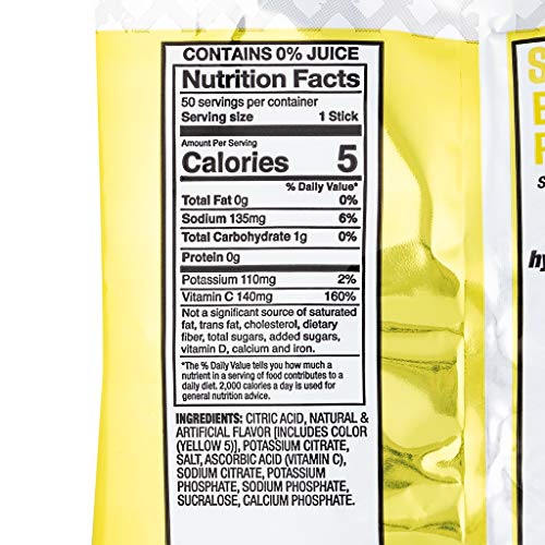Sqwincher Zero Qwik Stik Sugar Free, Lemonade, .11 Oz Pack Of 50