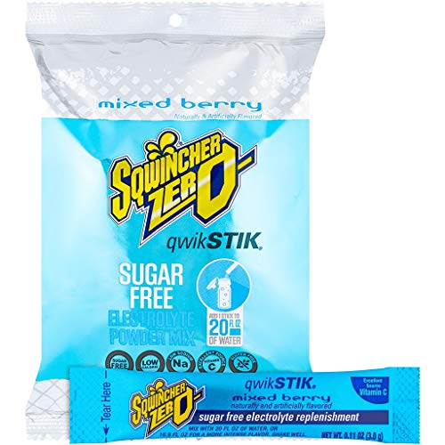 Sqwincher Zero Qwik Stik Sugar Free, Mixed Berry, .11 0Z Pack O
