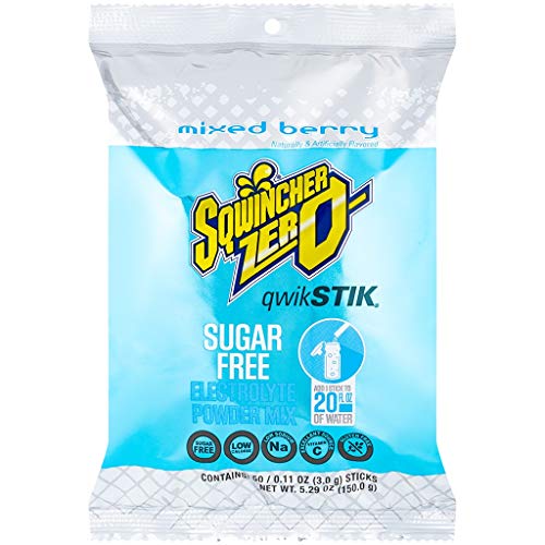 Sqwincher Zero Qwik Stik Sugar Free, Mixed Berry, .11 0Z Pack O