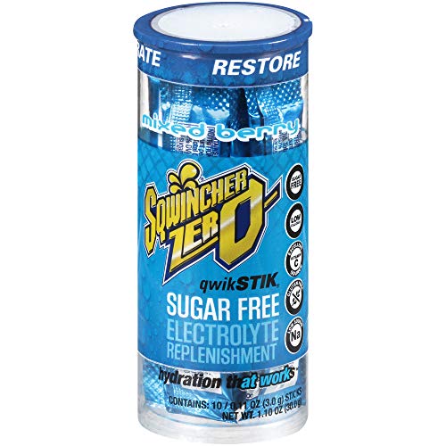 Sqwincher Zero Qwik Stik Sugar Free, Mixed Berry, .11 Oz Pack O