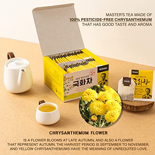 Organic Chrysanthemum Floral Tea Korean 40 Tea Bags, Eyes, Insom