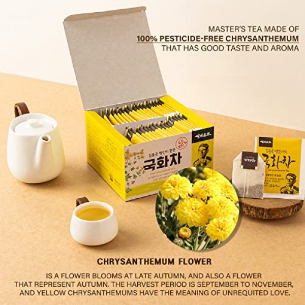Organic Chrysanthemum Floral Tea Korean 40 Tea bags, Eyes, Insom...