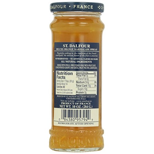 St. Dalfour Orange Marmalade Fruit Spread, 10 Ounce