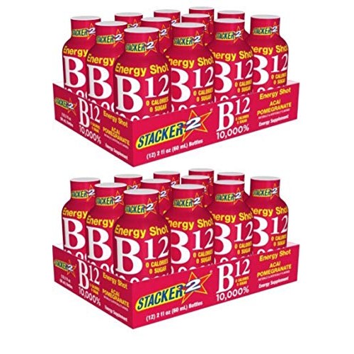Stacker 2 B12 Energy Shot 24 Count Acai & Pomegranate