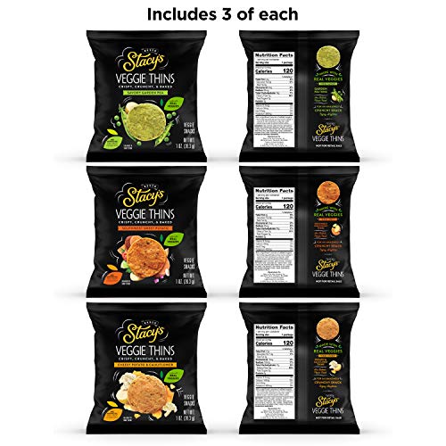 Stacys 1 Oz Bags Pack, Veggie Thins Variety, 9 Count