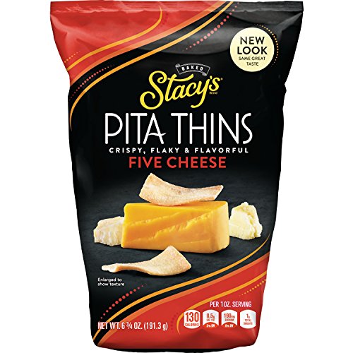 Stacys 5 Cheese Flavored Pita Thins, 6.7 Ounce Pack Of 8