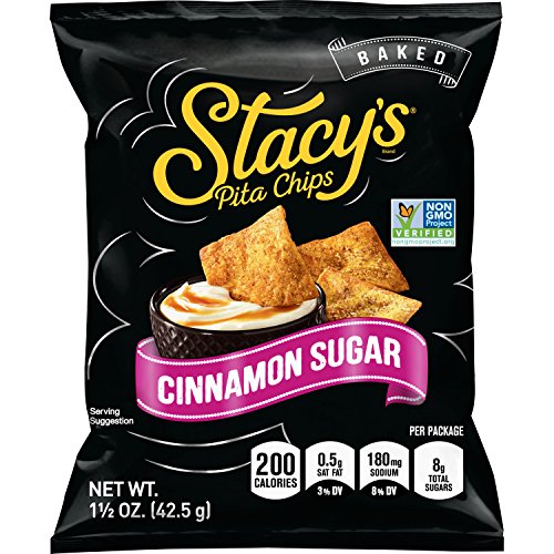 Stacys Cinnamon Sugar Flavored Pita Chips, 1.5 Ounce Pack Of 24