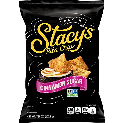 Stacys Cinnamon Sugar Flavored Pita Chips, 7.33 Ounce Pack Of 12