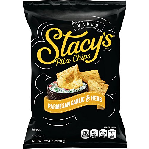 Stacys Parmesan Garlic &Amp; Herb Flavored Pita Chips, 7.33 Ounce