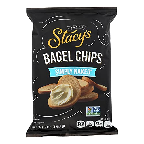Stacys Pita Chips, Bagel Chips,Simply Naked, Pack Of 12, Size 7