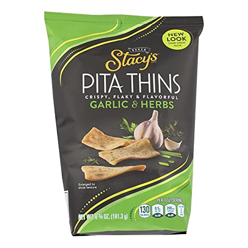 Stacys Pita Chips Perfectly Thymed Pita Crisps - 6.75 Oz - Cs X8