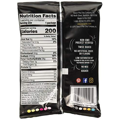 Stacys Pita Chips, Simply Naked, 1.5-Ounce Bags Pack Of 24 V